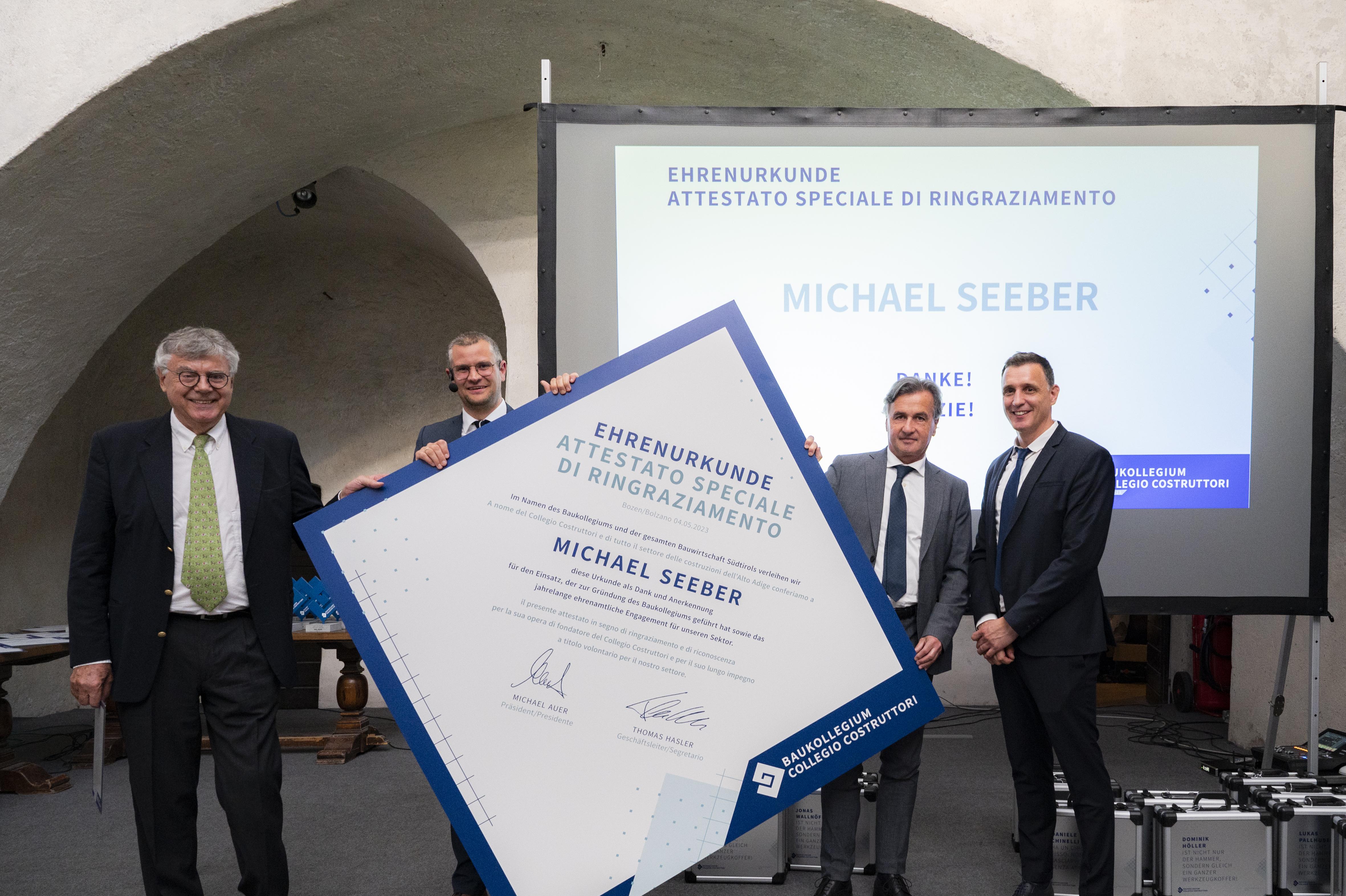 Urkunde für Seeber Michael